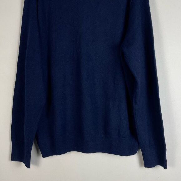The Cashmere Project Quarter Zip Pullover Sweater Navy Size XL NEW - Picture 9 of 10